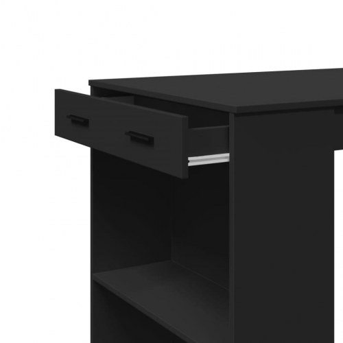 Barbord 102x70x103,5 cm konstrueret træ sort
