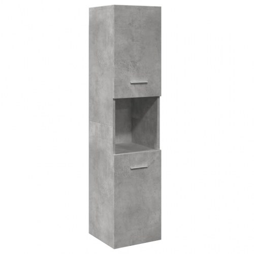 Væghængt badeværelsesskab 30 x 30 x 130 cm - betongrå