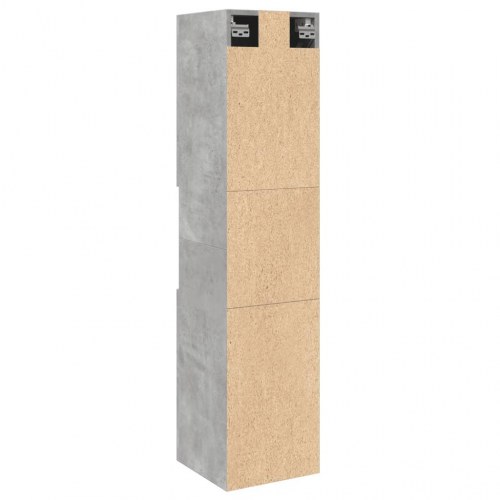 Væghængt badeværelsesskab 30 x 30 x 130 cm - betongrå