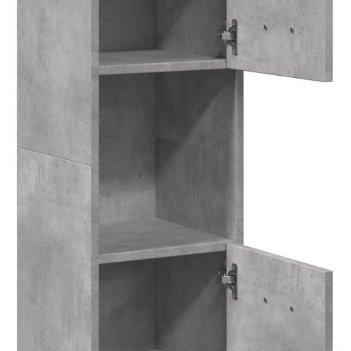 Væghængt badeværelsesskab 30 x 30 x 130 cm - betongrå