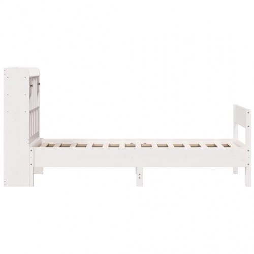 Enkeltseng med reolgavl uden madras 75 x 190 cm - hvid