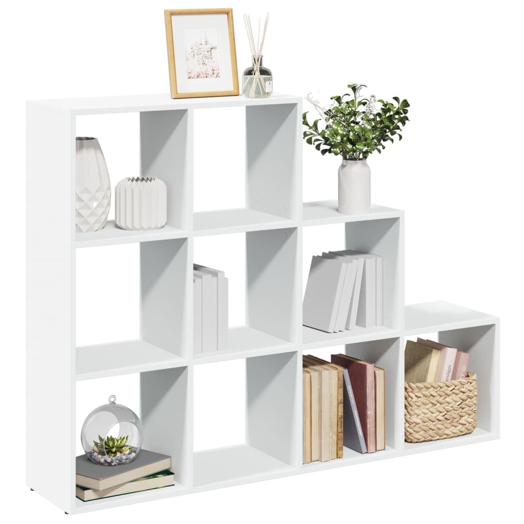 Bogreol/rumdeler 137,5x29x103,5 cm konstrueret træ hvid billede