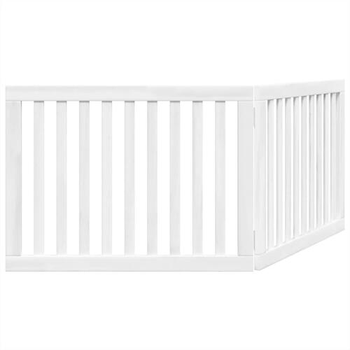 Hundelåge 2 paneler 160 cm foldbar poppeltræ hvid