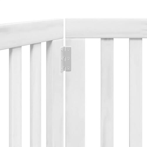 Hundelåge 2 paneler 160 cm foldbar poppeltræ hvid