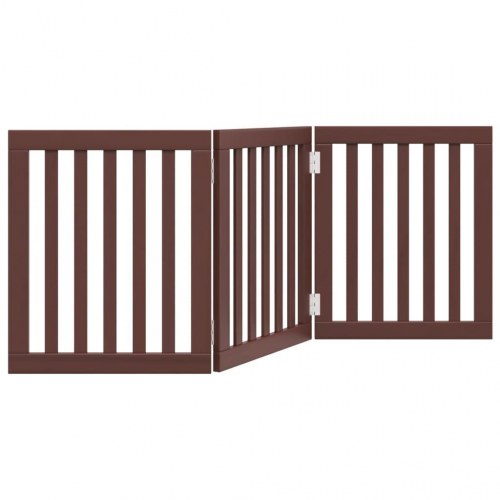 Hundelåge med 3 paneler 150 cm - brun