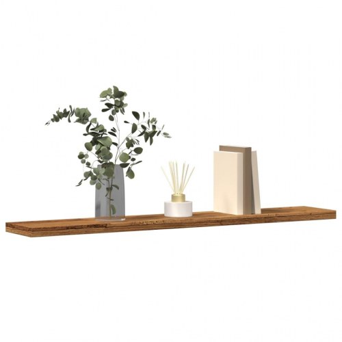 Væghylder - 4 stk. 60×20×1,5 cm i konstrueret træ, antikt trælook