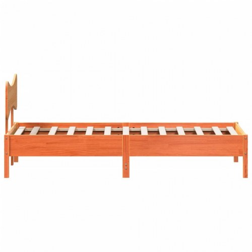 Sengeramme 100 x 200 cm i massivt fyrretræ - gyldenbrun