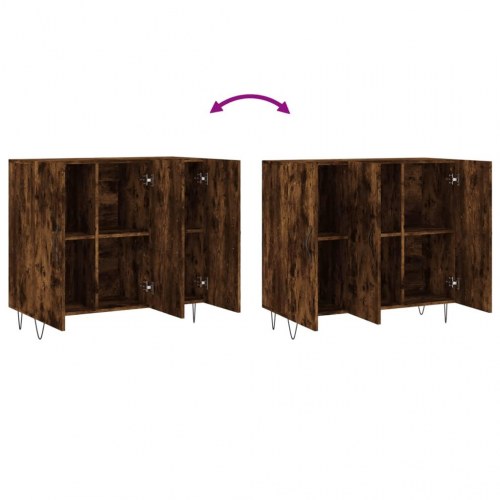 Skænk 90 x 34 x 80 cm - røget egetræsfarve