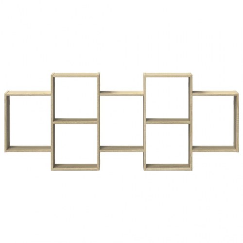 Væghylde 159x18x65 cm konstrueret træ sonoma-eg