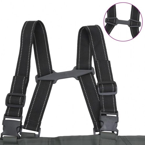 Waders med støvler og bælte str. 40 mørkegrøn