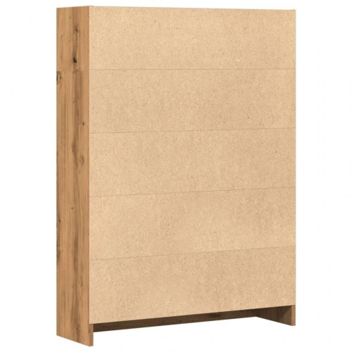 Bogreol 80 x 24 x 109 cm - egetræsfarve