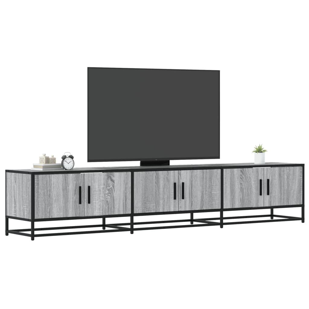 Tv-bord 210x35x41 cm konstrueret træ grå sonoma-eg
