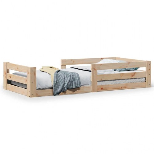 Sengeramme uden madras 90x190 cm massivt fyrretræ