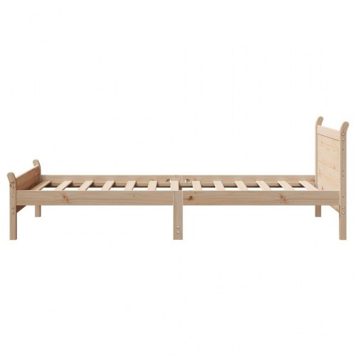 Sengeramme uden madras 100x200 cm massivt fyrretræ