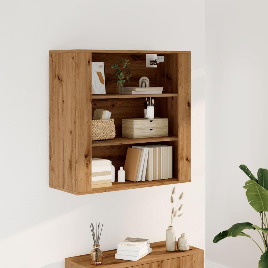 Vægskab 80×33×80 cm i konstrueret træ - egetræsfarve