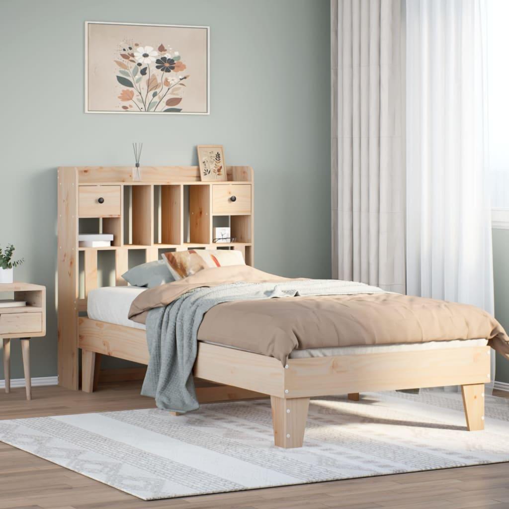 Sengeramme uden madras 90x200 cm massivt fyrretræ