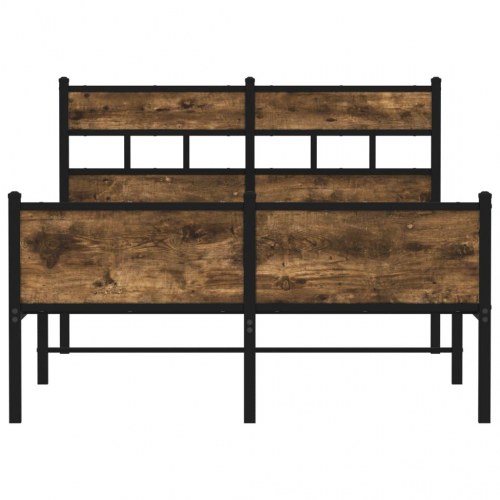 Sengeramme 120 x 190 cm uden madras - røget egetræ