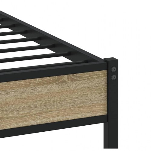 Sengeramme 90 x 190 cm med sengegavl - sonoma-eg