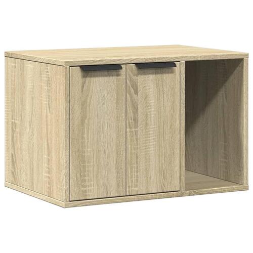 Toiletskjuler kattebakke 60x40x40 cm konstrueret træ sonoma-eg