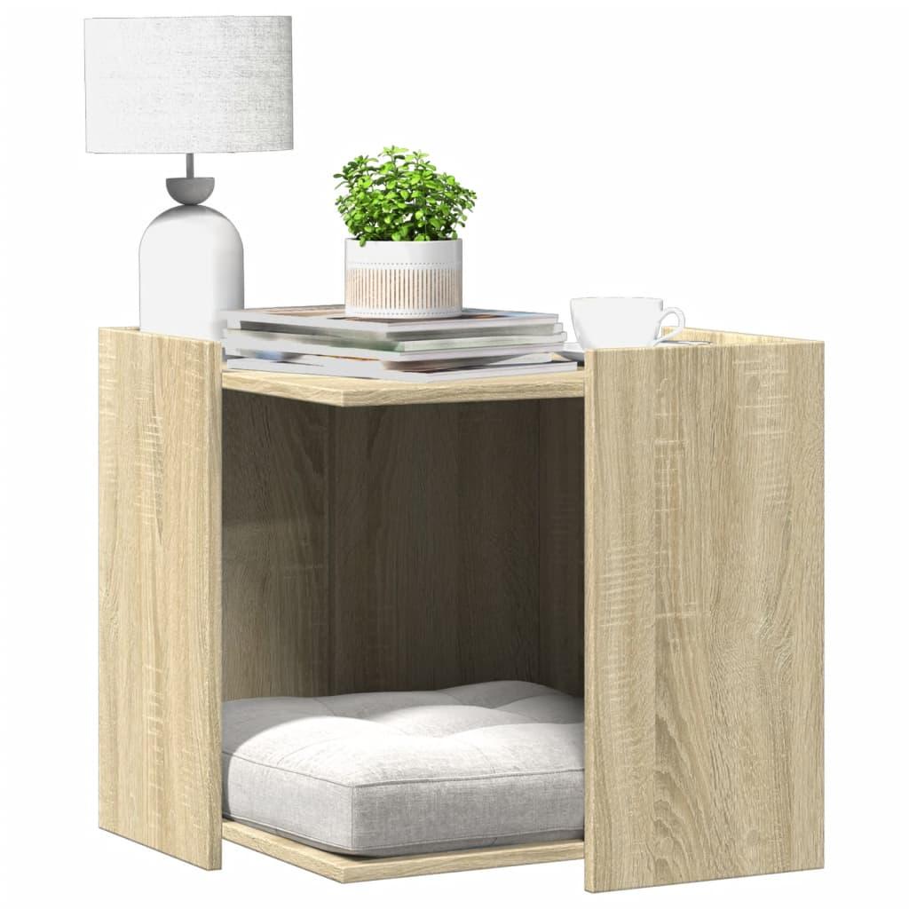 Toiletskjuler Kattebakke 53x53x51 Konstrueret Træ Røget
