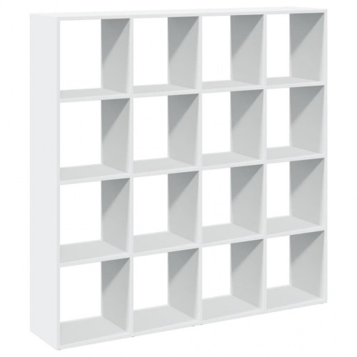 Bogreol i konstrueret træ 137,5 x 29 x 137,5 cm - hvid