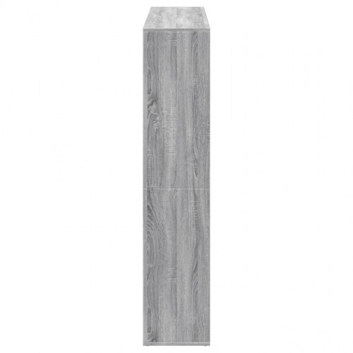 Bogreol 137,5 x 29 x 137,5 cm med 16 rum - grå sonoma-eg