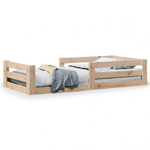 Sengeramme uden madras 70 x 140 cm - massivt fyrretræ