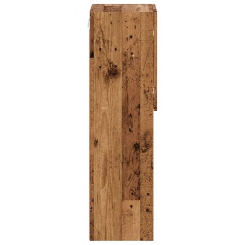 Tv-borde med LED-lys - 2 stk., 30,5 × 30 × 102 cm, gammelt trælook