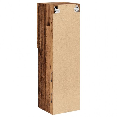 Tv-borde med LED-lys - 2 stk., 30,5 × 30 × 102 cm, gammelt trælook