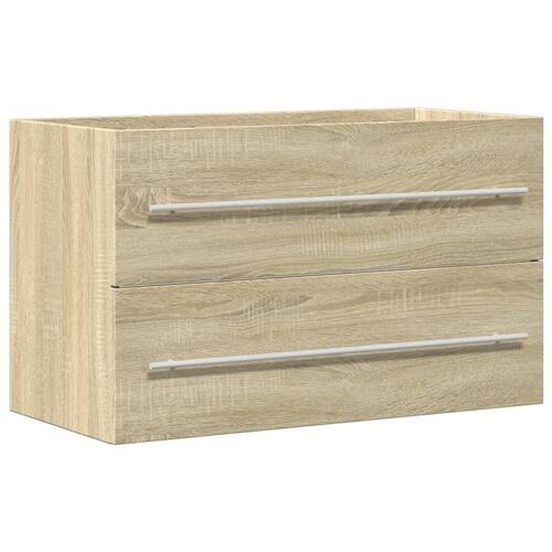Vaskeskab 80x38,5x48 cm konstrueret træ gammelt trælook