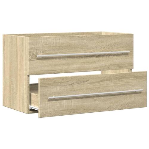 Vaskeskab 80x38,5x48 cm konstrueret træ gammelt trælook