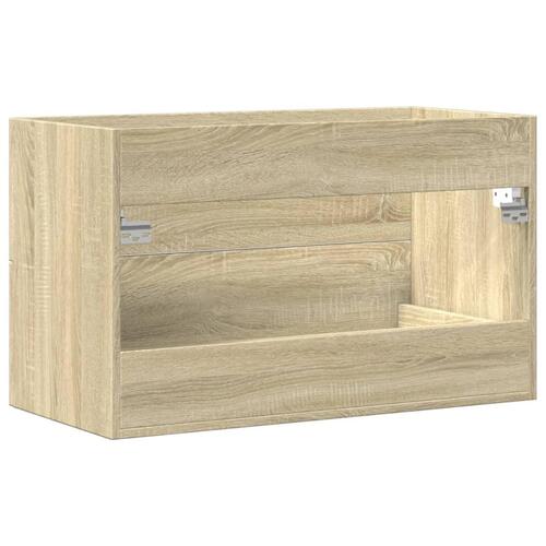 Vaskeskab 80x38,5x48 cm konstrueret træ gammelt trælook