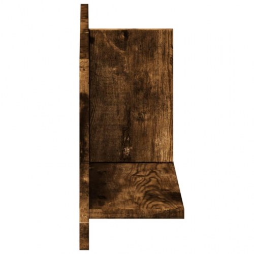 Vægskab 70 x 16,5 x 30 cm - røget egetræsfarve