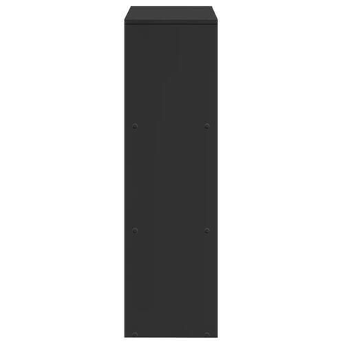 Bogreol/rumdeler 99x29x99 cm 3 niveauer konstrueret træ sort