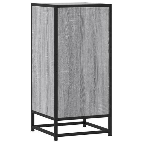 Skab 35,5x35x76 cm konstrueret træ og metal grå sonoma-eg