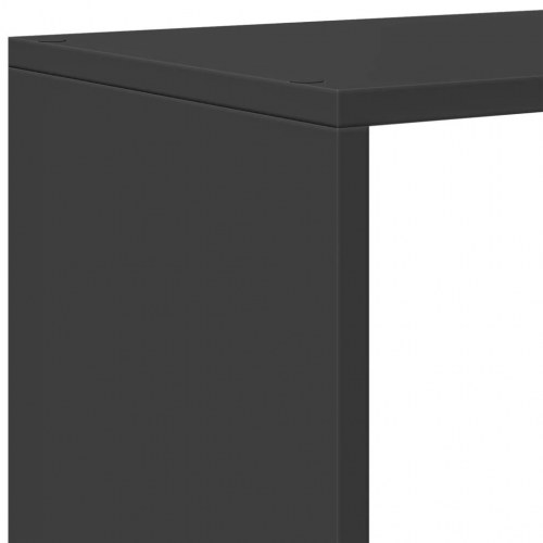 Bogreol/rumdeler i 3 niveauer - sort, 123 x 29 x 123 cm