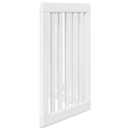Hundelåge 3 paneler 150 cm foldbar poppeltræ hvid
