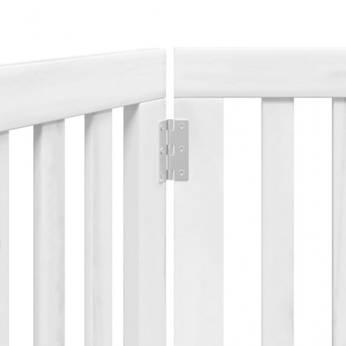 Hundelåge 3 paneler 150 cm foldbar poppeltræ hvid
