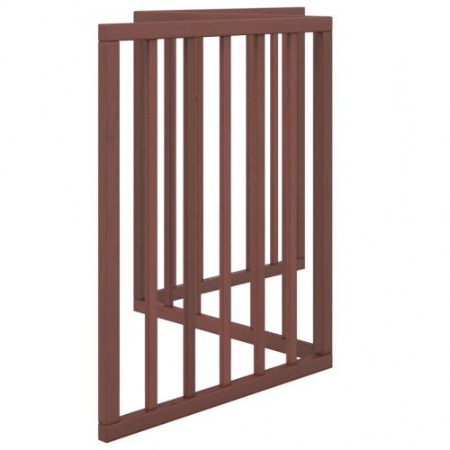 Hundelåge med 3 paneler - 150 cm, foldbar poppeltræ, brun