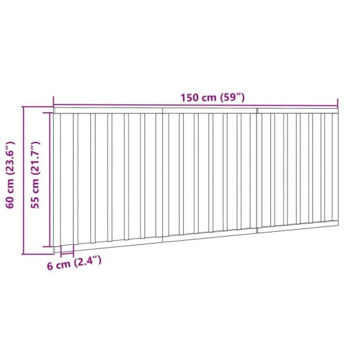 Hundelåge med 3 paneler - 150 cm, foldbar poppeltræ, brun