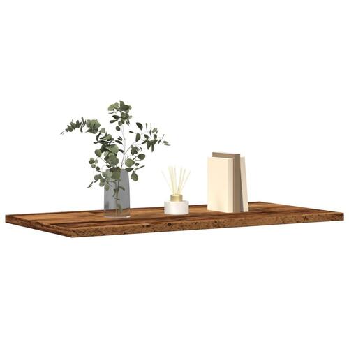 Væghylder 4 stk. 60x30x1,5 cm konstrueret træ antikt trælook