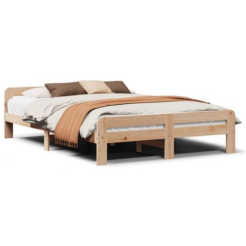 Sengeramme uden madras 160x200 cm massivt fyrretræ