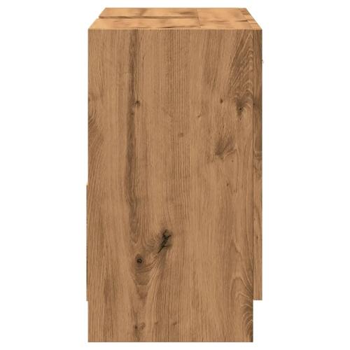 Underskab til vask 63x30x54 cm konstrueret træ gammelt eg