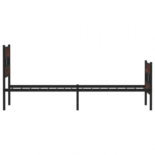 Sengeramme med sengegavl 90 x 200 cm uden madras - brun egetræ