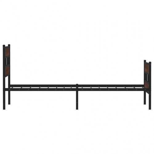 Sengeramme med sengegavl 80 x 200 cm uden madras - brun eg