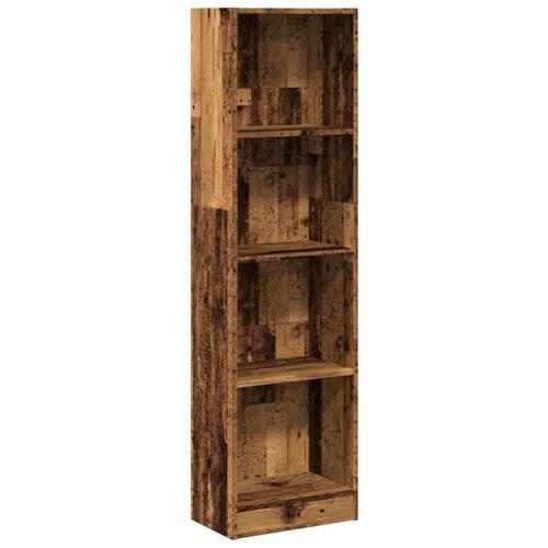 Bogreol 40x24x176 cm konstrueret træ antikt træ