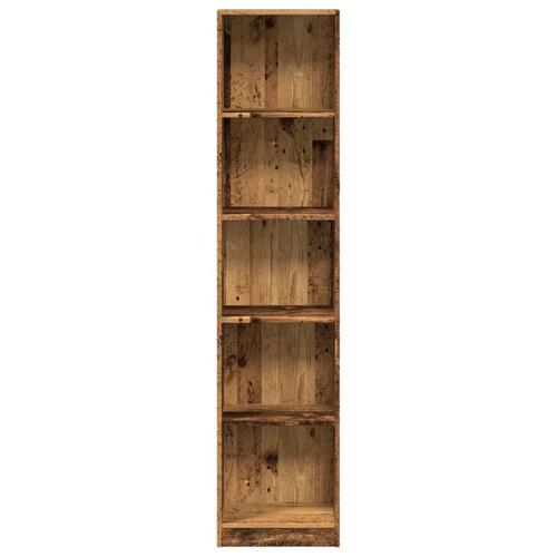 Bogreol 40x24x176 cm konstrueret træ antikt træ
