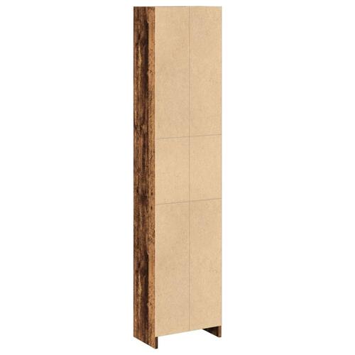 Bogreol 40x24x176 cm konstrueret træ antikt træ