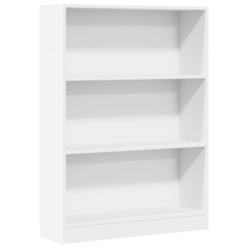 Bogreol 80 x 24 x 109 cm i konstrueret træ - hvid