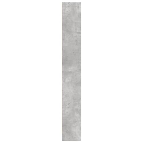 Bogreol 80x24x176 cm konstrueret træ betongrå